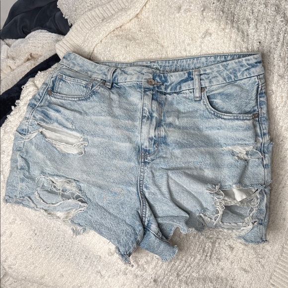 American Eagle Outfitters Pants - American Eagle Distressed Light Blue Denim Shorts